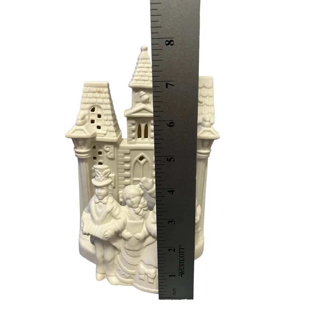 Partylite Village Carolers Tealight Candle Holder White Bisque P0204 Christmas - Picture 3 of 5